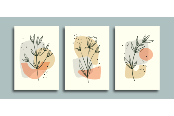 Download Wall Art Poster Background Line Art Leaf - Background Collection