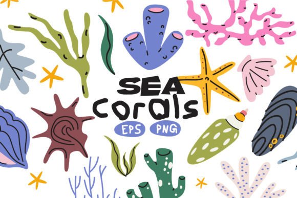 Download Exotic Sea Corals Vector Clipart - Exotic Collection
