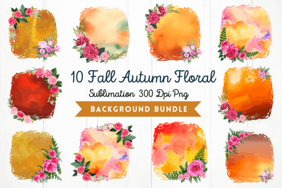 Download Fall Embellished Background Png Bundle - Background Collection